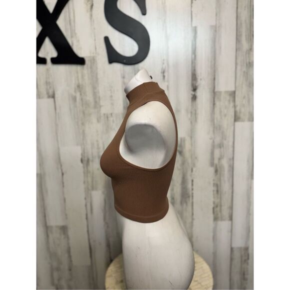 Zara Brown tank top blouse size XSmall - Picture 5 of 7